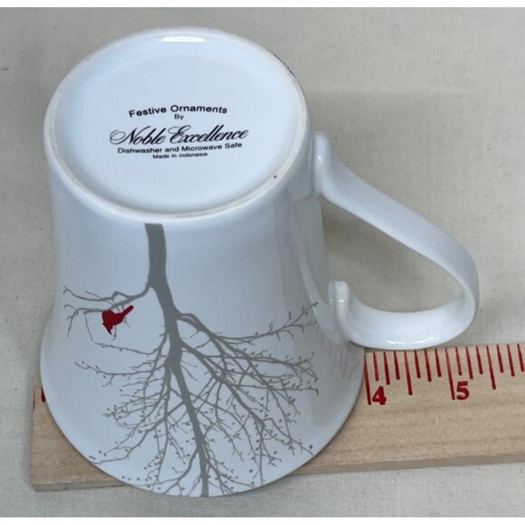 4 Pieces Noble Excellence Red Bird Cardinal Salad Plates Mugs - Picture 10 of 10